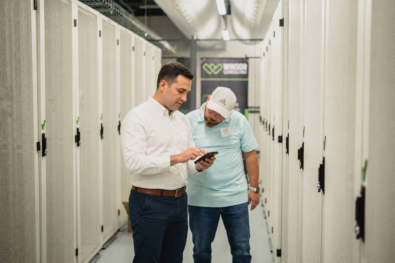 Winsor engineers reviewing private AI infrastructure