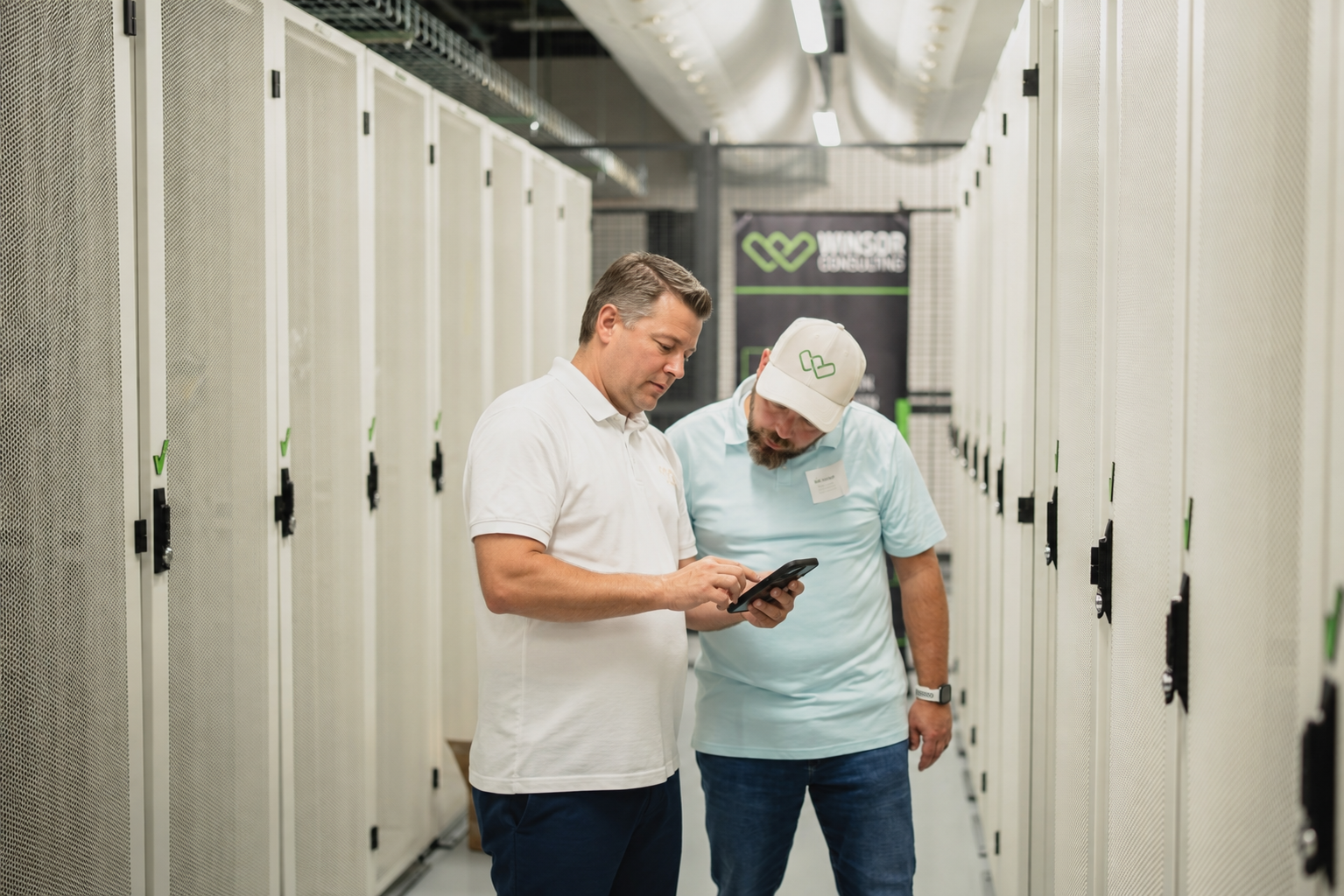Winsor engineers reviewing secure AI infrastructure