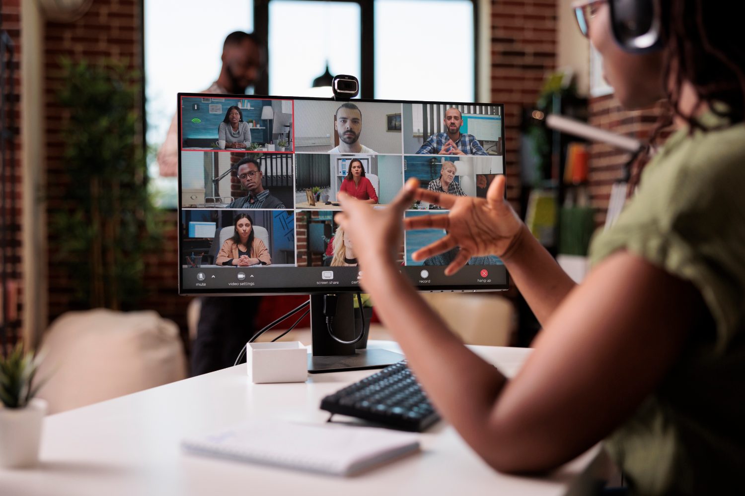 Video call running over a reliable office network