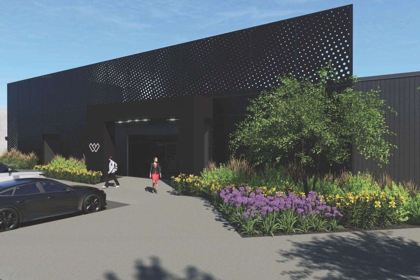 Exterior rendering of the Winsor Iowa City data center entrance